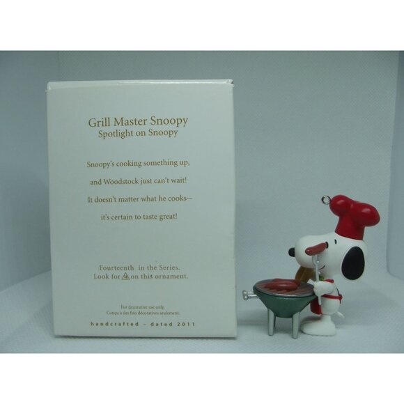 2011 Peanuts Grill Master SNOOPY Hallmark Keepsake Ornament 14th in Series - Picture 4 of 8